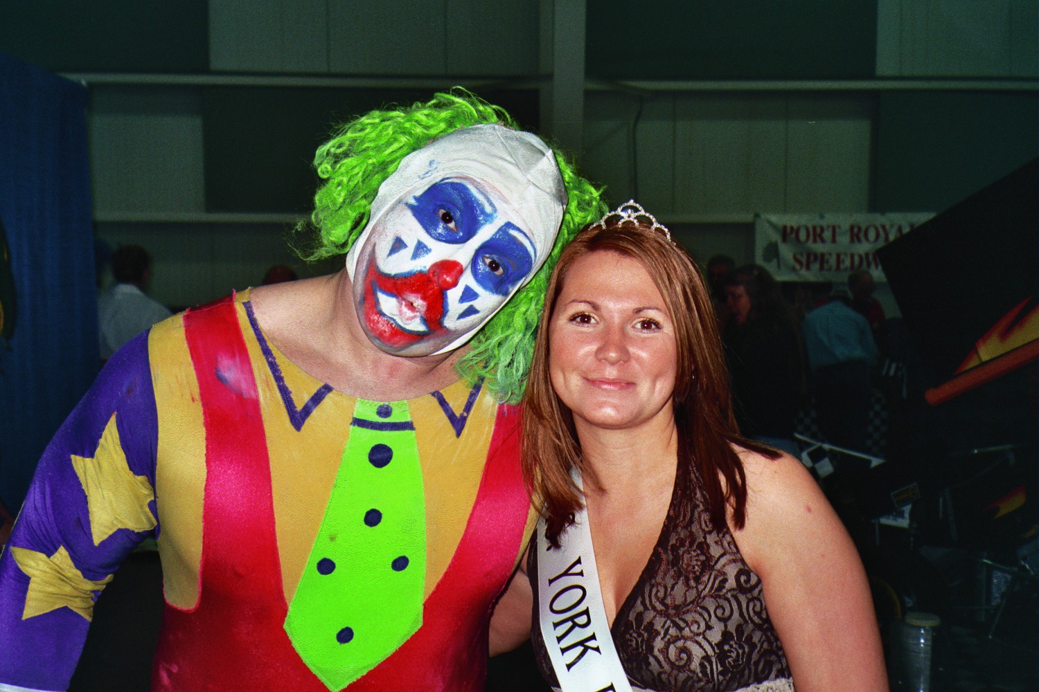 Ms. Dirt Trackin' meets Doink the Clown
