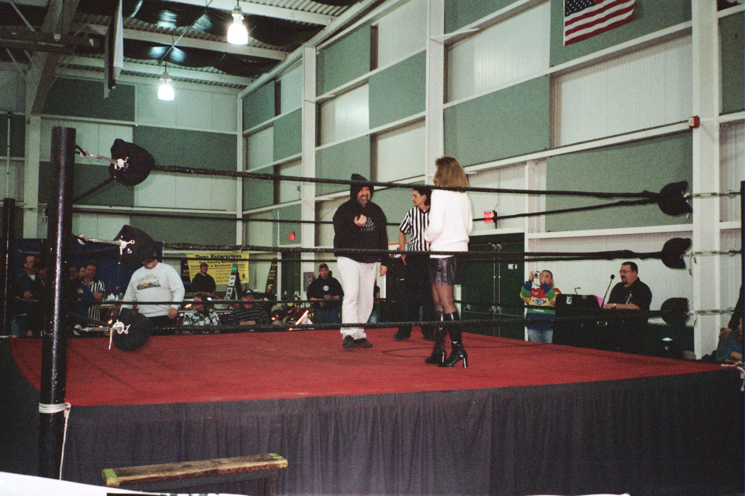 PWE Wrestling at the Dirt Trackin Show
The Wise Guy and PWE wrestler/promoter Tiffany Monroe get ready to go at it....
