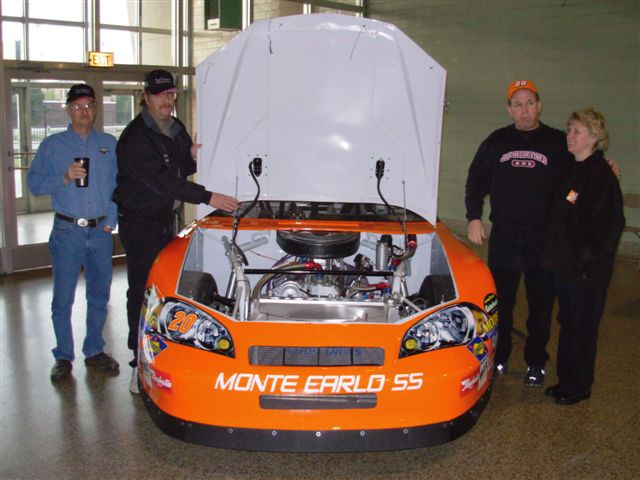 Walt Kline & Brian Hoeseholder checking out the Home Depot NASCAR
