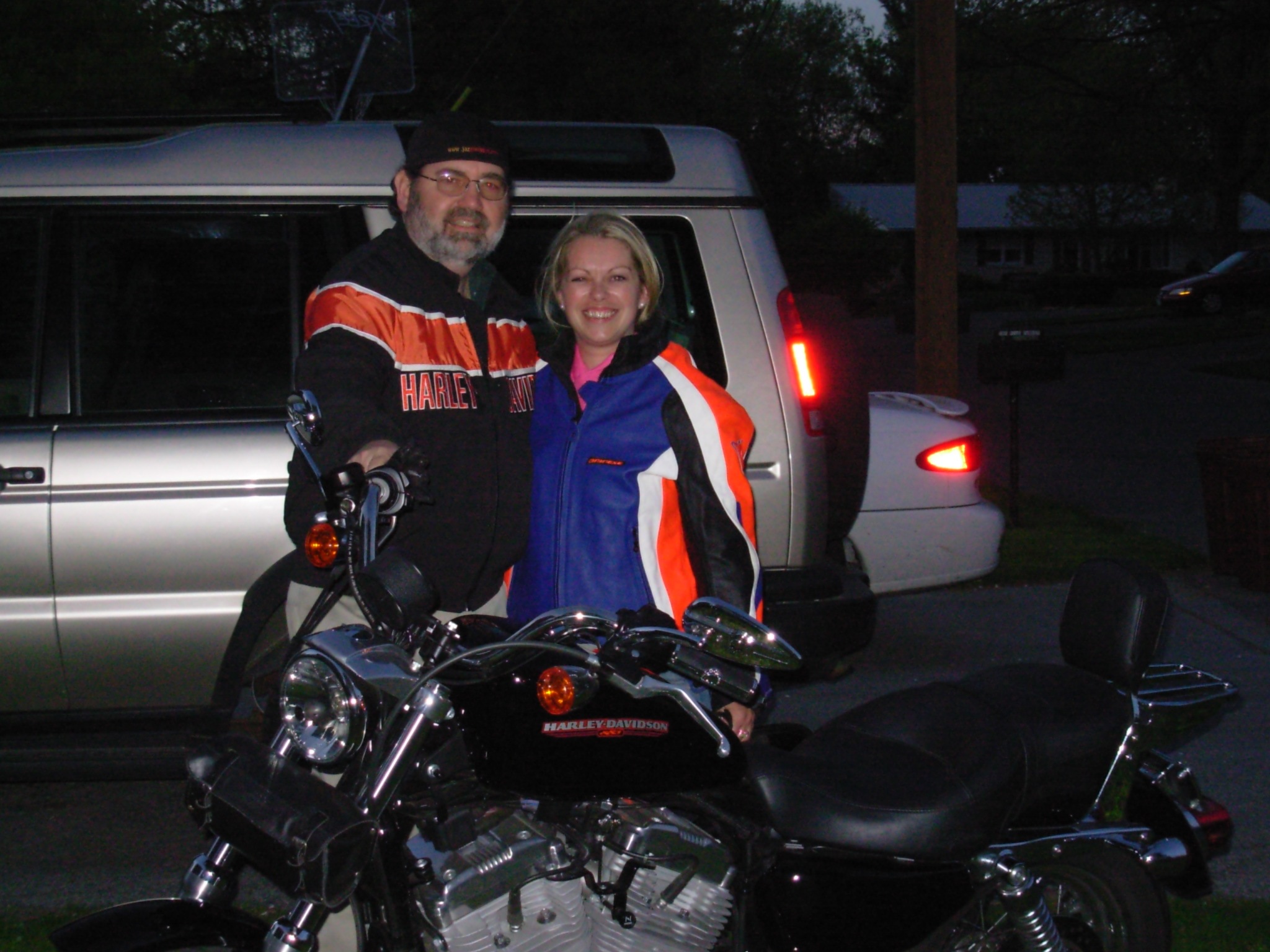 Sarah Jane from Jersey in the U.K. gets a ride with the Wise Guy and his 2005 Harley
