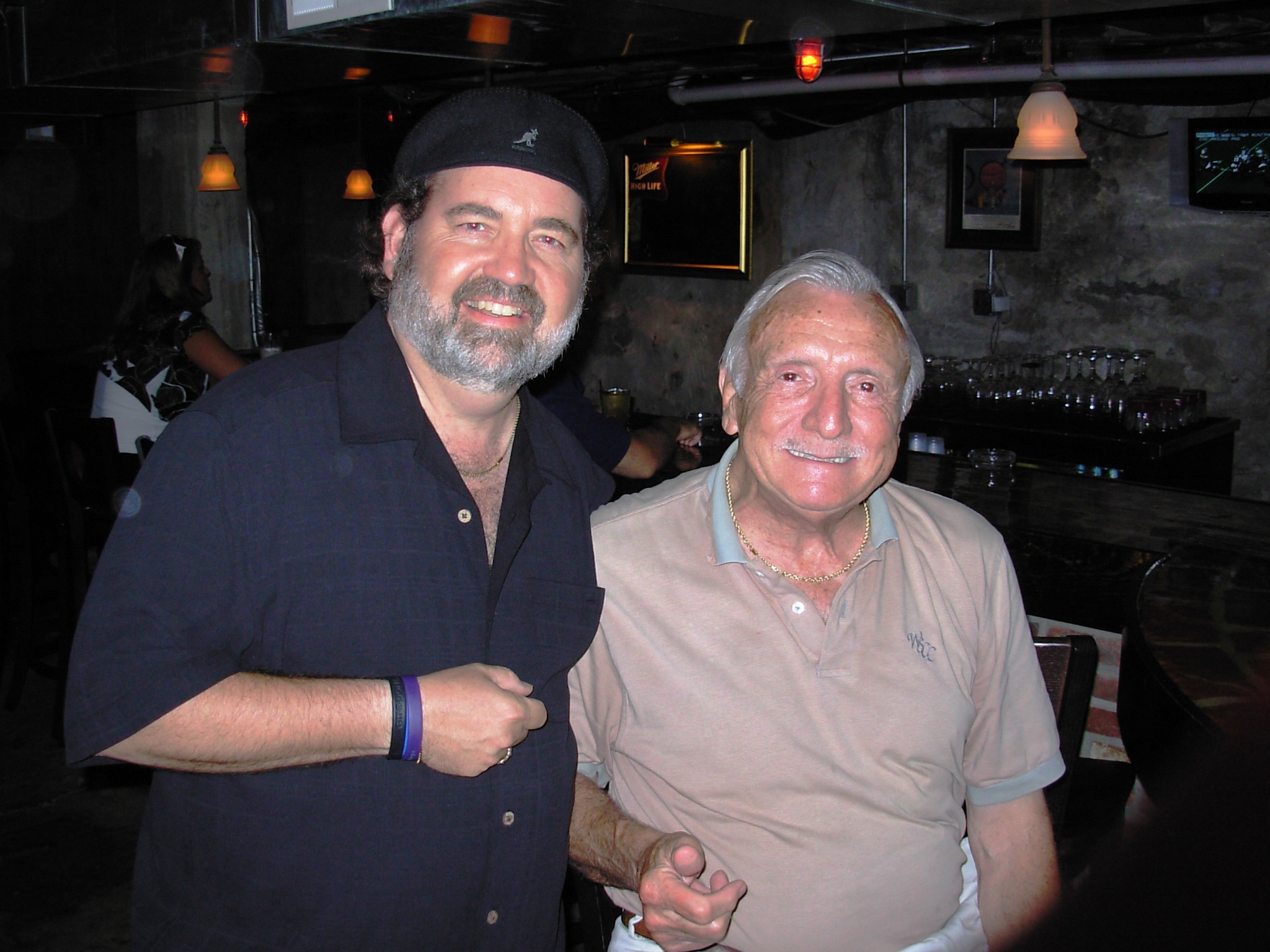 Jack Snavely, past president and board member of Friends of Jazz, with the Wise Guy
