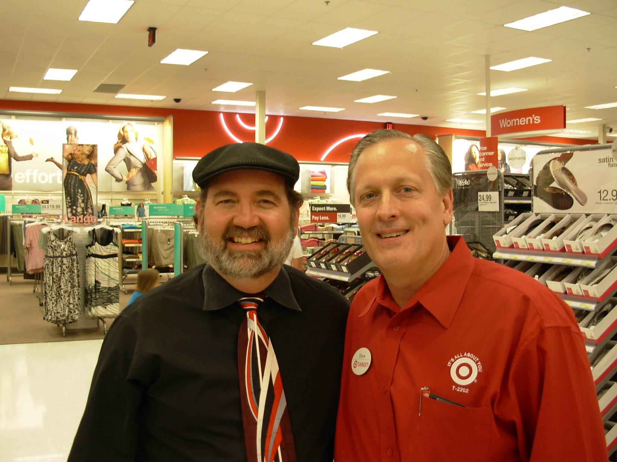 the Wise Guy with Steve Mittler at the Target Ribbon Cutting ceremony 7/2007
