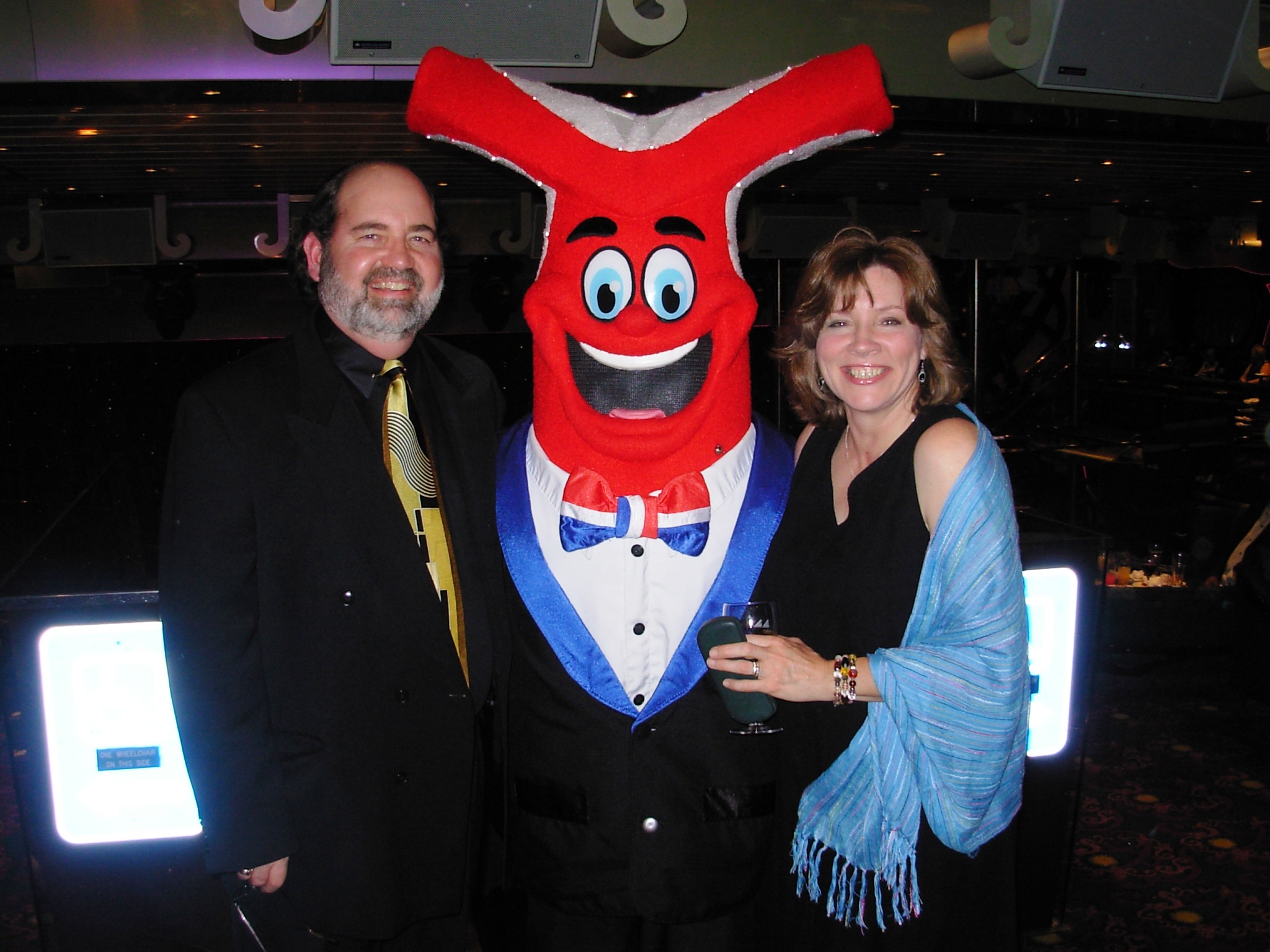 Fun on the Carnival Cruise for the Wise Guy and wife Pam
