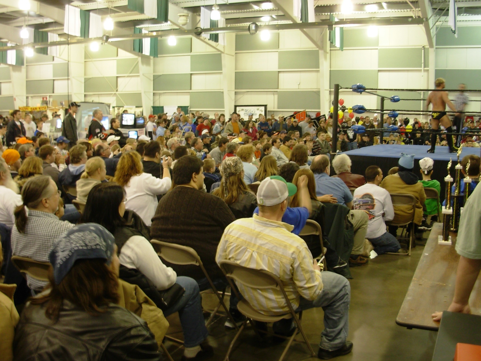 Crowds packed the PWE Wrestling event...
