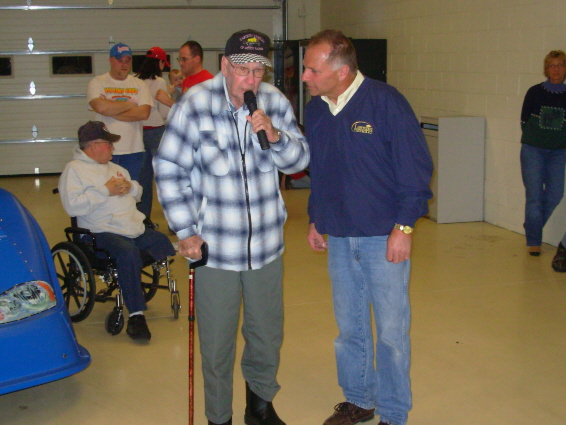 The voice of Silver Spring Speedway Jack Frasier still on ther microphone
