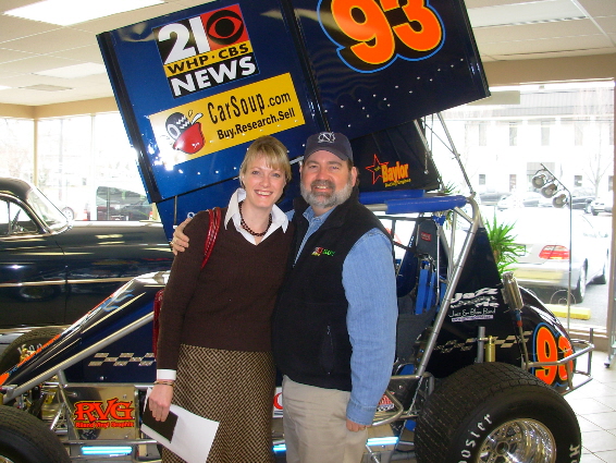 Marian & the Wise guy pose with the Channel 21 - CarSoup car
It was on display at Nordstrom Select Auto in Mechanicsburg.
