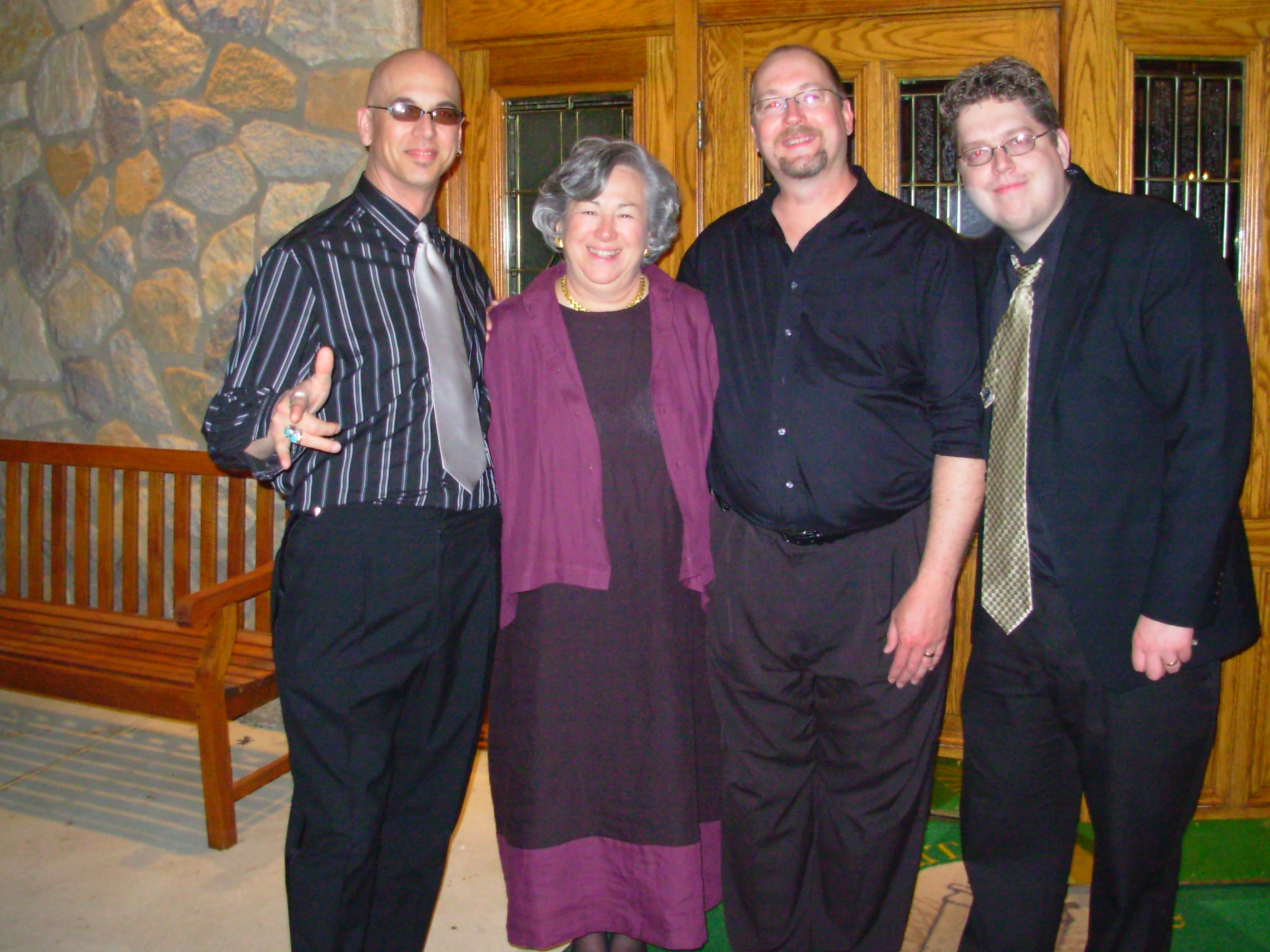 Mom Ginny with some of the Jazz Me guys

