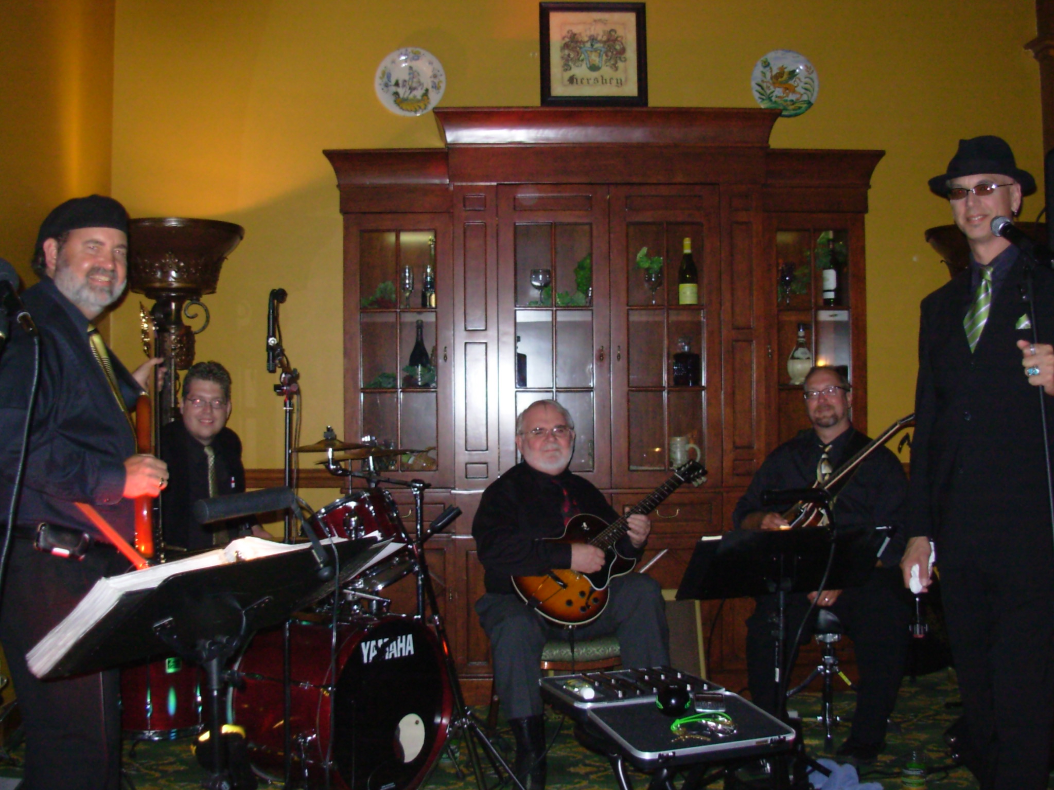 The five piece Jazz Me Band at the Iberian Lounge
