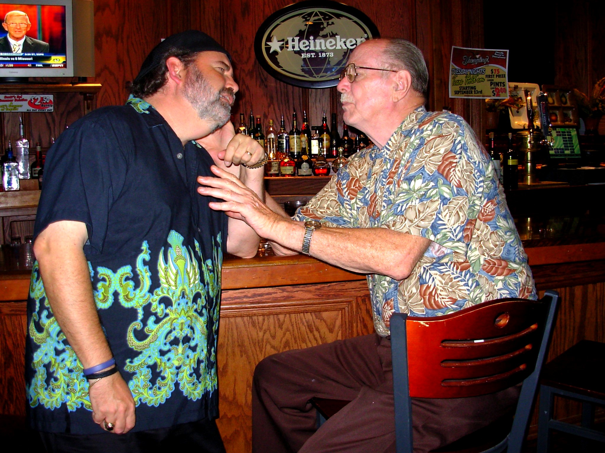 Uncle Jim giving his nephew some advise......at Scott's Olde Towne
