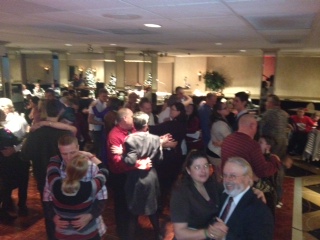 Community Aide Christmas Party crowd
