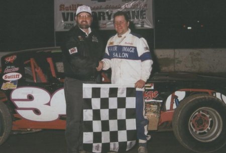 Victory Lane with the track champ Tim Fetter
