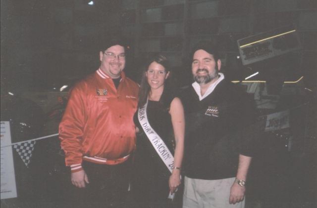 2003 Ms. Dirt Trackin Cara Foss
Street stock driver Gary Johnston and the Wise Guy
