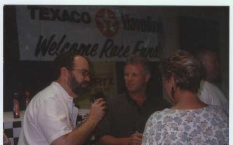 Interviewing Ricky Rudd while with Texaco Racing
