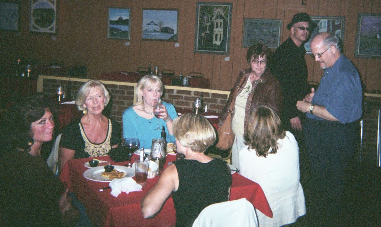 The Theis family joins in the fun with the "band table"
