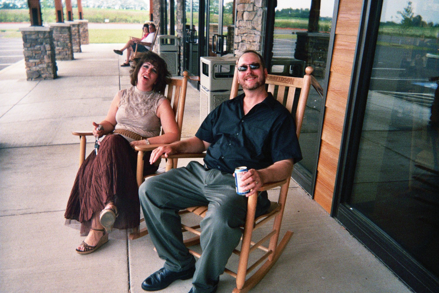 #1 Fan Lou Ann and Doug relaxing in the rockers..
