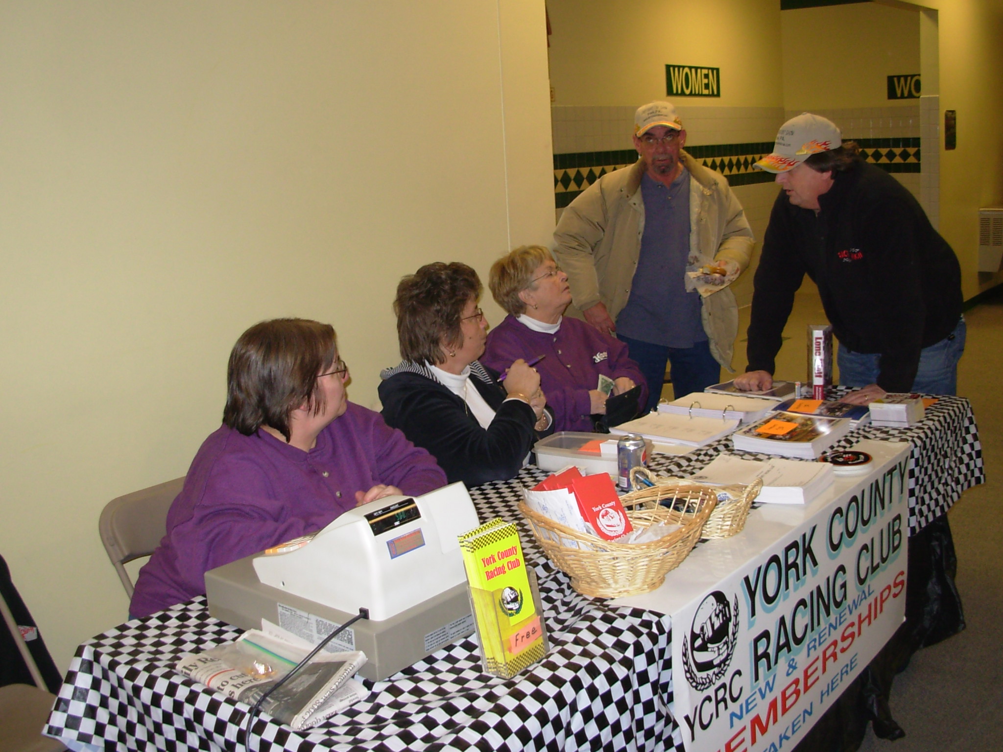 York Country Racing Club table was always busy...
