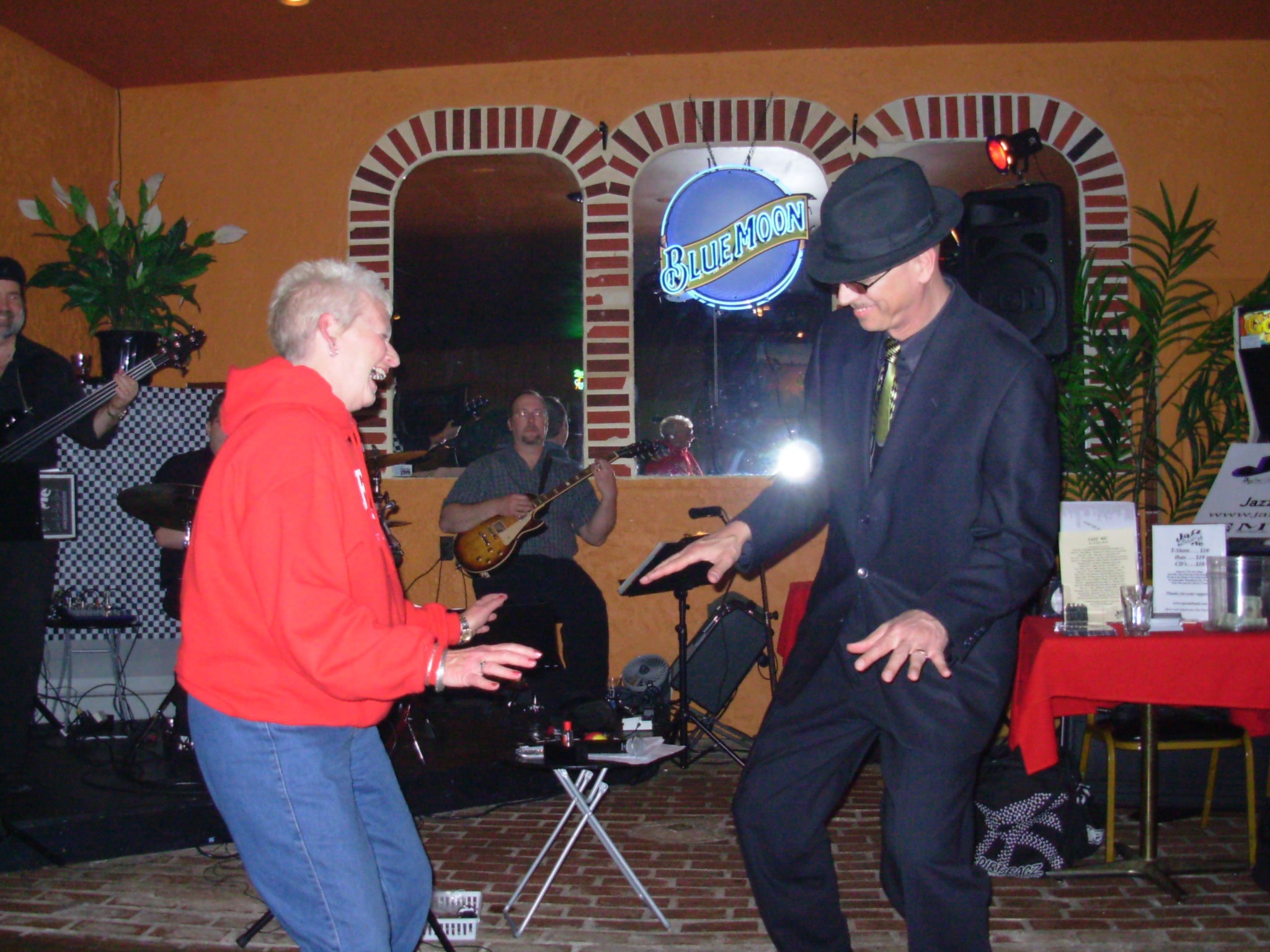 Mitch getting down with a fan at Scott's
