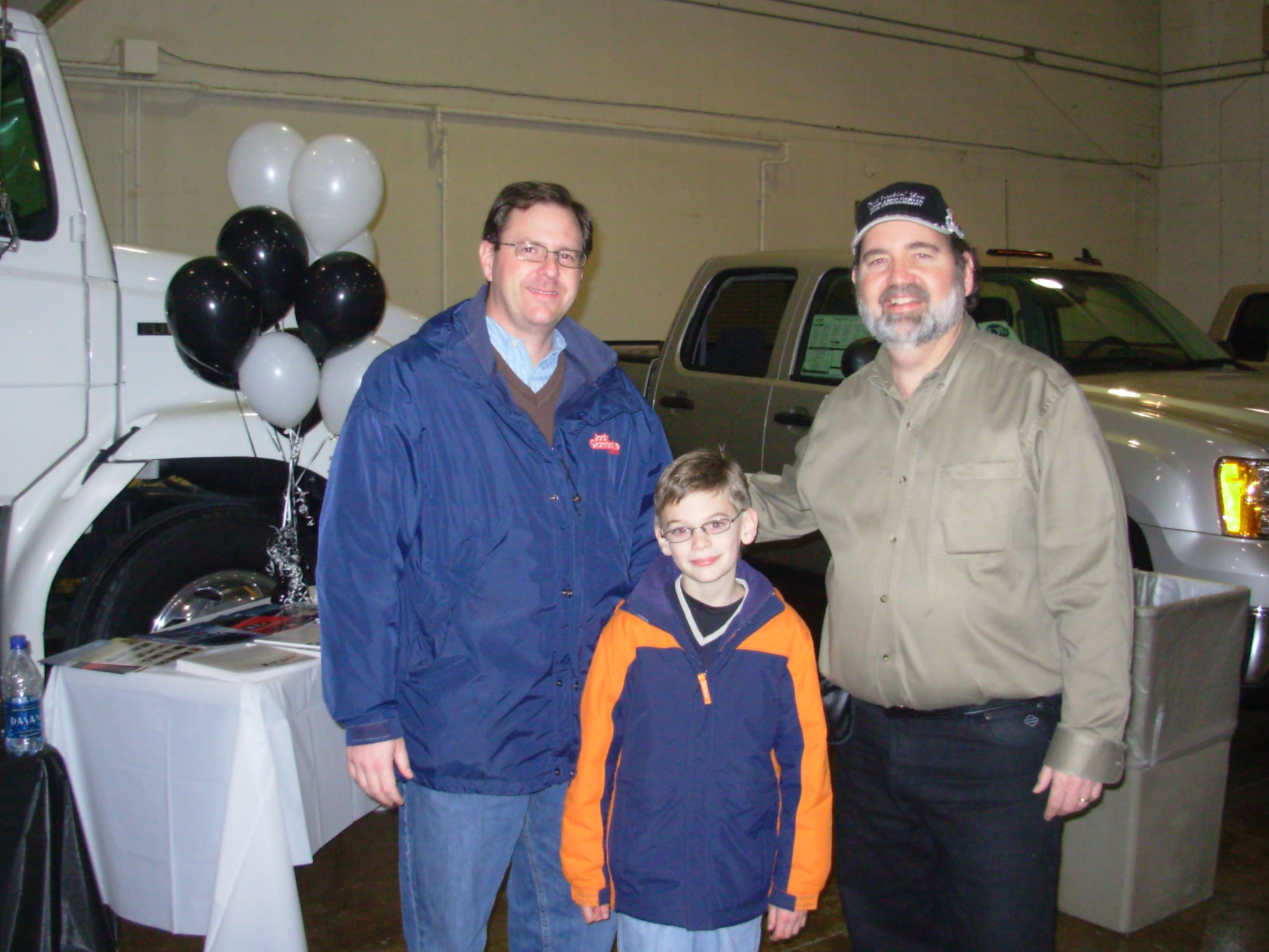 John Giambalvo and his son enjoy the show that they sponsored...
