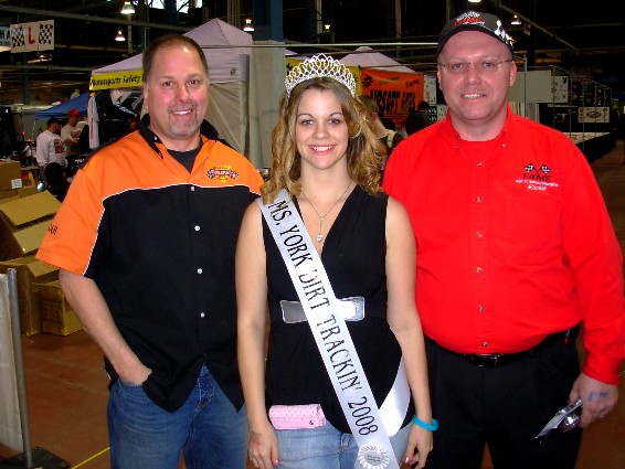 Lindsay with FAME & virtual racing reps duing Motorama '08
