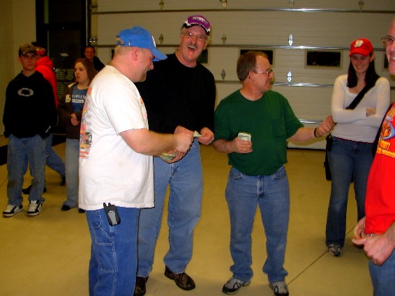 Scrambling for the money to pay for the auction items...
