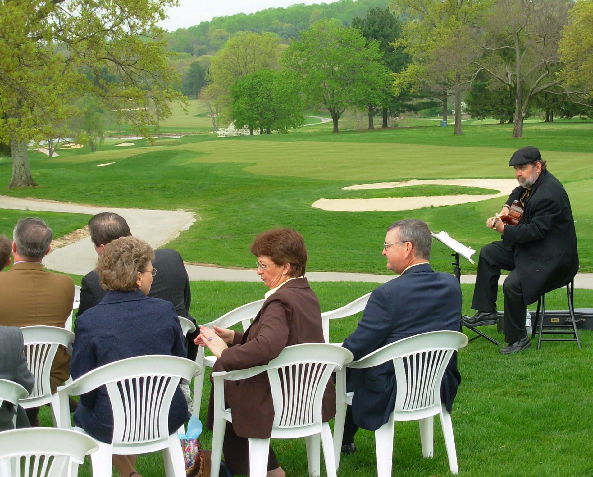 Kirk provides music during the wedding service...beautiful music and backround

