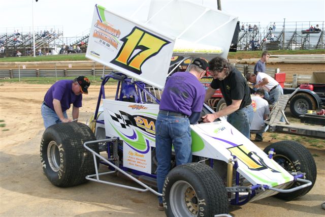 Denny Willey prepares...
The Willey family prepares for racing at the Springs
