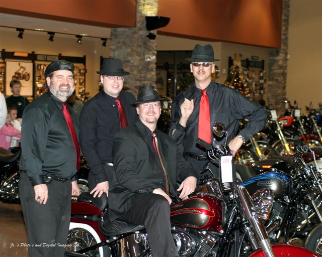 Harleys go well with the Jazz Me Blues Band...
