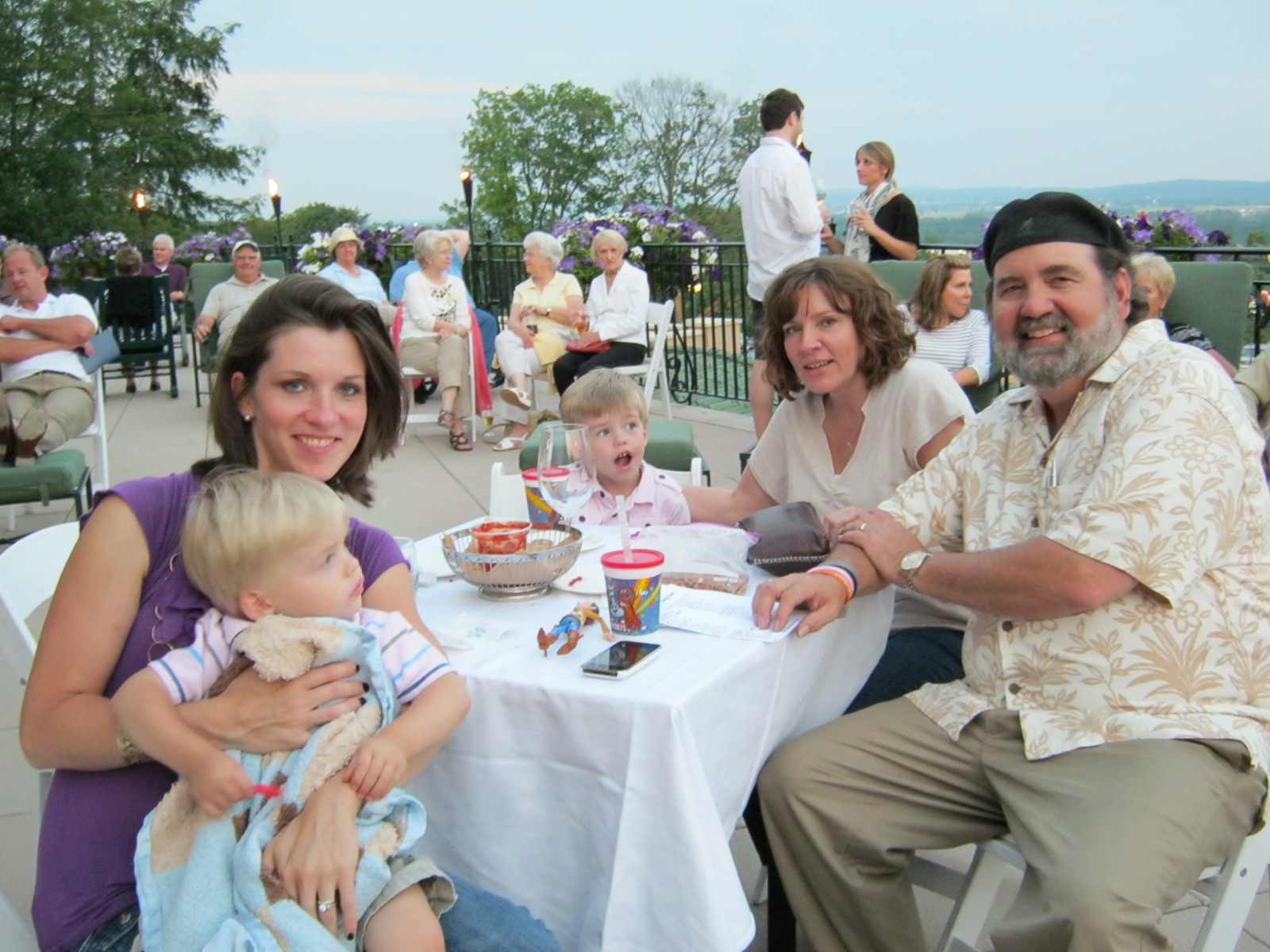 Happy Wise and Tanksley Family on the Veranda
