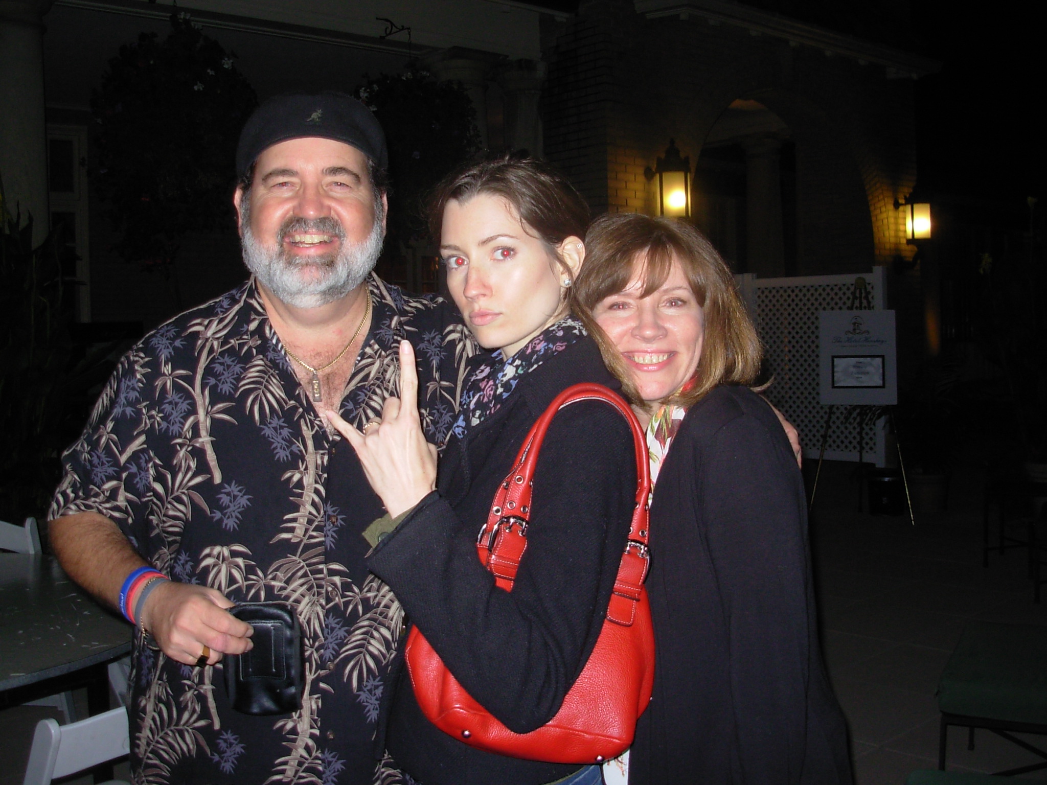 Wise Guy, Steph and Pam on the Veranda

