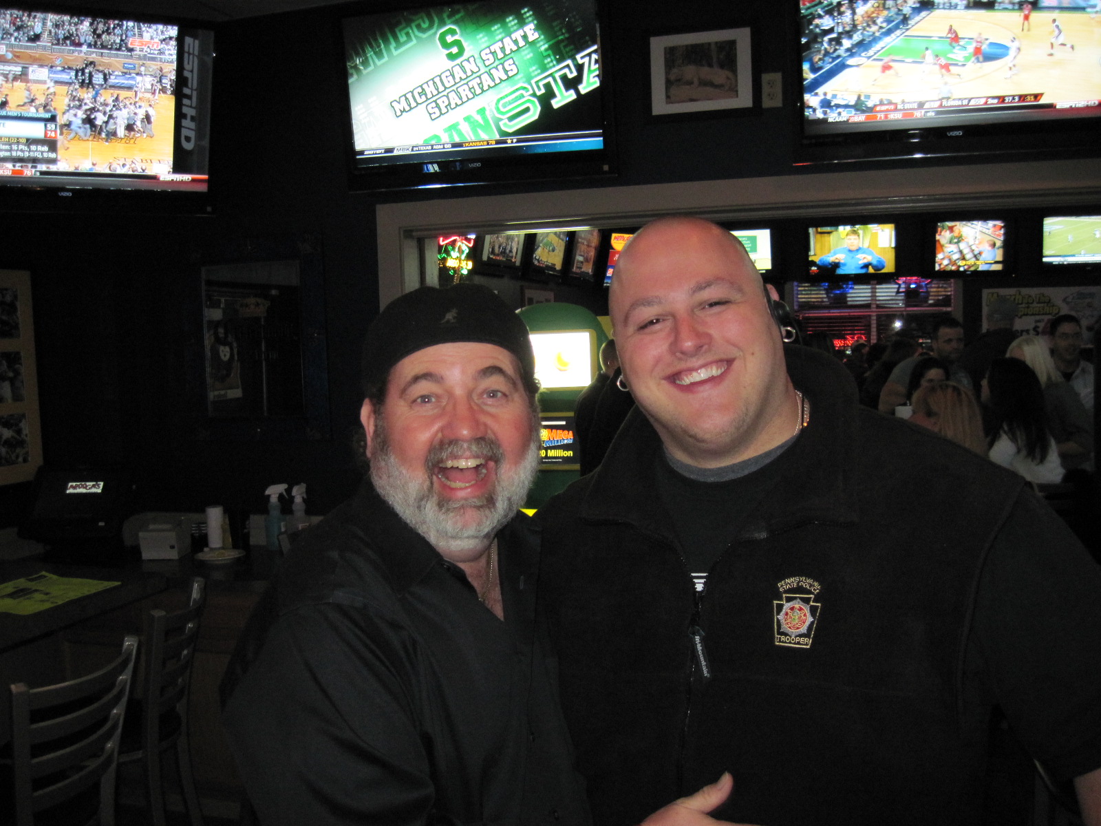 Kirk and JC at Arooga's on Route 39
