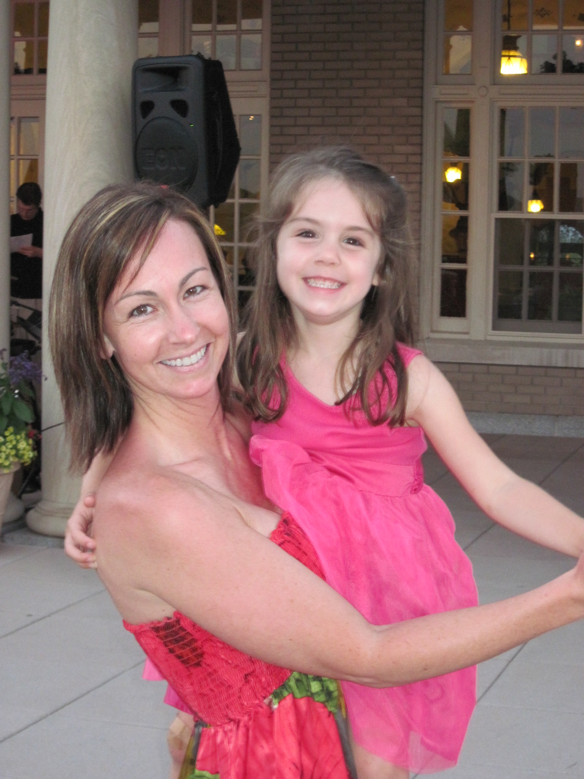 Hershey Mother & daughter on the Veranda
