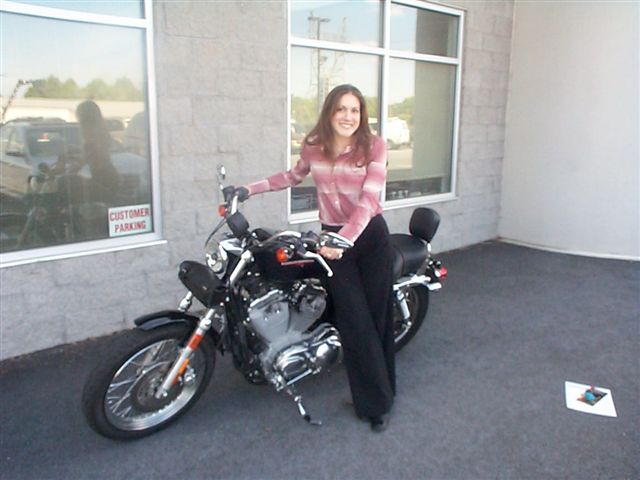 Janelle and trhe Wise Guy's bike...
