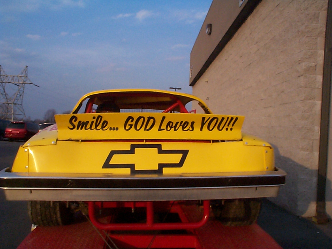 the rear of Gary Johnston's car...
has a lot of meaning.
