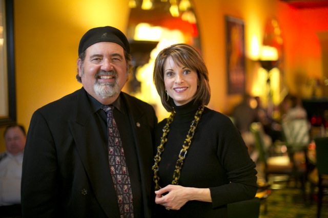 Kirk with Alicia Richards
