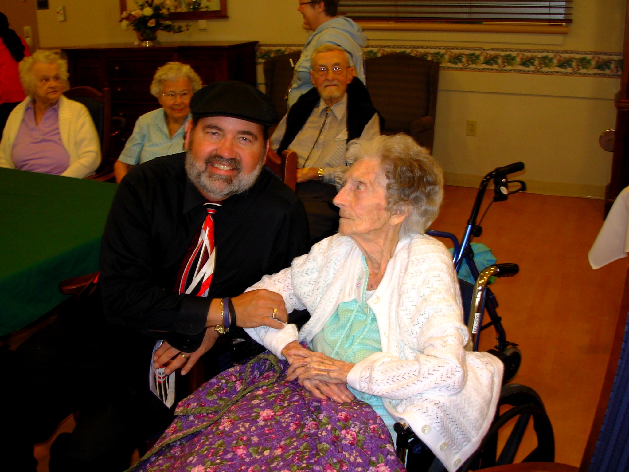 Grandma Thyra Wise enjoyed hearing thr old tunes....
