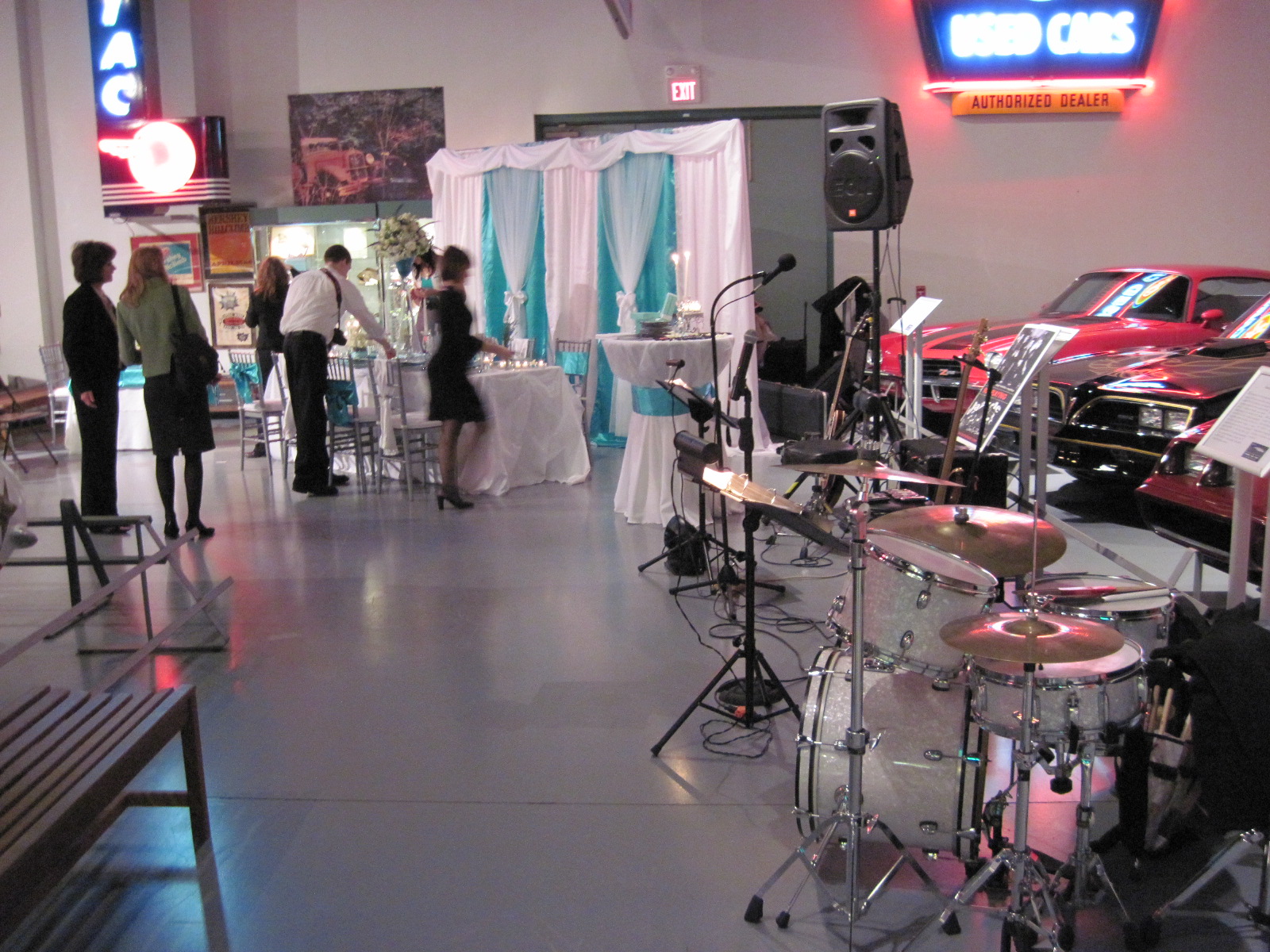 Set up at the AACA Museum Wedding Show
