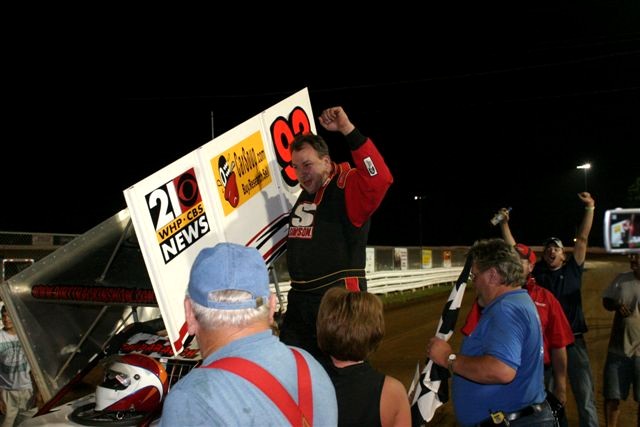 Jake Raudabaugh in Victory Lane at Williams Grove
