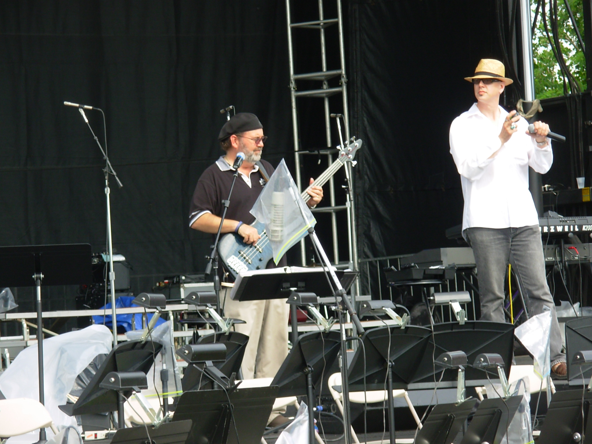 Mitch and Kirk on stage at Celebrate America
