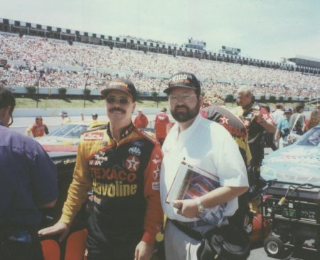 Ernie Irvin
Two racing fans at Pocono Raceway..O.K. one's gonna drive in a few minutes!
